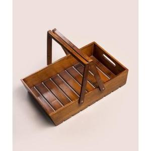 Plateau de service rectangulaire élégant en bambou multicolore avec poignées, plateau en bois stylé fait main en Inde pour toutes les occasions - Product Image 1