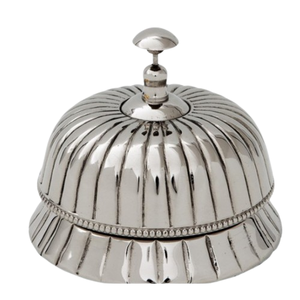 Cloche de table en laiton texturé en relief pour la maison, le bureau, la décoration et l'utilisation sur les comptoirs d'hôtel - Product Image 5