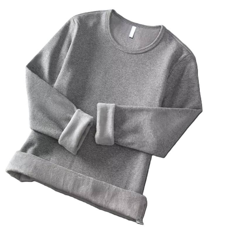 Light Gray Fleece Crew Neck