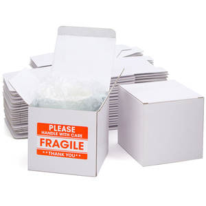 Juego de cajas de cartón corrugado blanco, caja de embalaje para tazas, fiesta de cumpleaños, regalo de Navidad, caja de embalaje, artesanías Diy, taza de café de vidrio - Product Image 1