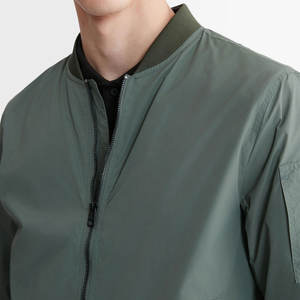 Chaqueta Bomber Clásica de Lona para Hombre, Cuello Alto, Logotipo Frontal, Ligera, de Secado Rápido, Transpirable, Informal, de Invierno - Product Image 4