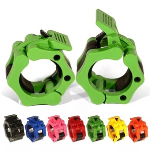 Vente en gros <span class=keywords><strong>collier</strong></span> d'haltères en <span class=keywords><strong>plastique</strong></span> antidérapant coloré serrure d'haltérophilie de sécurité pince d'haltères colliers d'haltérophilie - Product Image 2