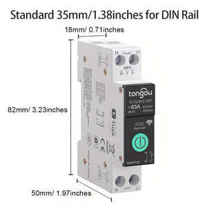 Interruptor de Circuito Inteligente WiFi Tuya (Paquete de 1), 1-63A, Protección Contra Sobrecorriente y Bajo Voltaje, Enchufe de Alimentación Inalámbrico Remoto - Product Image 5