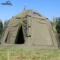 Tente dôme gonflable en coton Forerunner, quatre saisons, imperméable, coupe-vent, portable, pour camping et randonnée en extérieur, 3-4 personnes. OEM/ODM