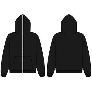 Sweat à capuche OEM entièrement zippé, personnalisable avec logo, en coton 100% brodé, idéal pour l'hiver - Product Image 6