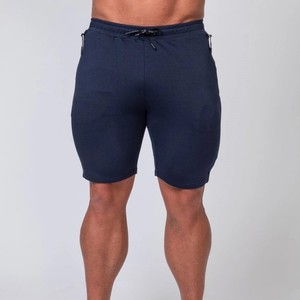 Pantalones Cortos Deportivos para Hombre, Negros, Cintura Elástica, Secado Rápido, Corte Atlético, Color Sólido, Tejido de Poliéster - Product Image 4