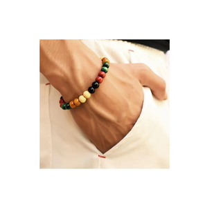 Bracelet perlé en résine Bracelet multicouche fabriqué à la main pour femmes bijoux en gros - Product Image 1