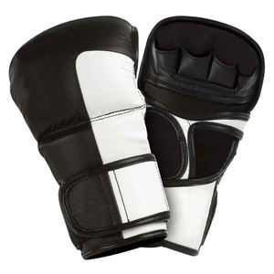 Guantes de MMA de Alta Calidad con Logotipo Personalizado, 8oz, Medios Dedos, Cuero PU, Agarre de Mano, Cierre de Velcro, Entrenamiento, Combate, Sparring, Venta al por Mayor - Product Image 2