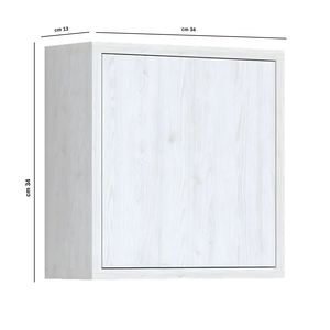 Colore larice bianco 1 cubo porta parete 34x34x13cm dimensioni per bagno camera da letto ingresso confezione di 1 - Product Image 2