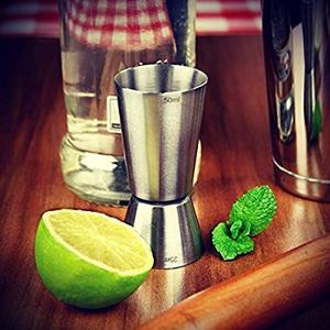 High Quality Silver Peg Measure Jigger & Cocktail Shaker Drink <b>Measuring</b> Bar <b>Tool</b> Jigger 30/60Ml - Product Image 2