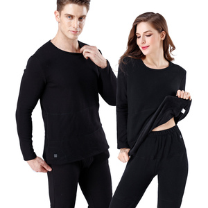 Traje de calefacción inteligente para parejas de invierno, ropa interior térmica de terciopelo de dos piezas para hombres y mujeres, Calzoncillos largos antiestáticos ecológicos - Product Image 3