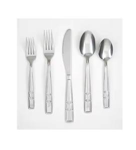 Luxury Antique Handle Stainless Steel Vintage Silverware Flatware <b>Cutlery</b> <b>Set</b> in Silver for Wedding - Product Image 6