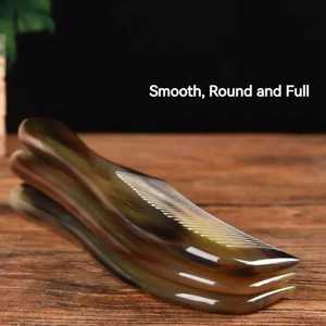 Peigne en corne de buffle naturel personnalisé avec dents en os gravé-idéal pour la fête des mères et la fête des pères cadeaux agate - Product Image 6