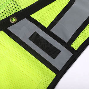 Chaleco de poliéster de alta visibilidad personalizado, ropa de trabajo de seguridad reflectante transpirable para construcción y trabajo en carretera, chaleco de alta visibilidad - Product Image 6