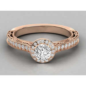 Bague solitaire en or 18 carats pour femmes avec diamant de laboratoire - Product Image 6