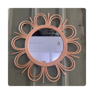 Handmade Rattan <b>Mirror</b> from Vietnam | Home Spa decor and Gifting - Product Image 4