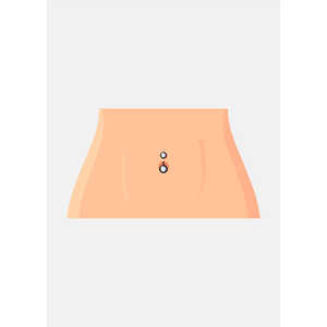 Anello da ombelico placcato oro Miss Body Jewelry con grazioso design pendente, cristalli di diamante, strass e perle, ideale come regalo per matrimonio o fidanzamento. - Product Image 3