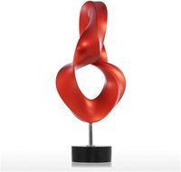 Statue en métal fer forgé pour salon, sculpture artisanale écologique, design moderne et mobile, objet décoratif pour la maison