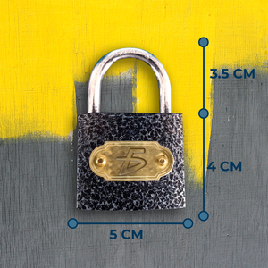 Lucchetto Rinforzato con Gancio Corto da 50mm, Dispositivo di Sicurezza in Acciaio con Chiave - Product Image 3