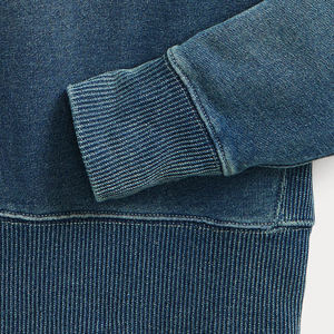 Sudadera Premium Personalizable para Hombre, de Algodón Índigo, Estilo Francés, con Bordado 3D, Cuello Redondo, Corte Holgado, 380 Gsm, Primavera - Product Image 4