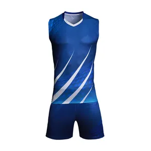 Oem Service Groothandel Sportkleding Volleybal Uniformen Voor Mannen Custom Logo Gedrukt Mouwloos Volleybal Uniform Met Lage Moq