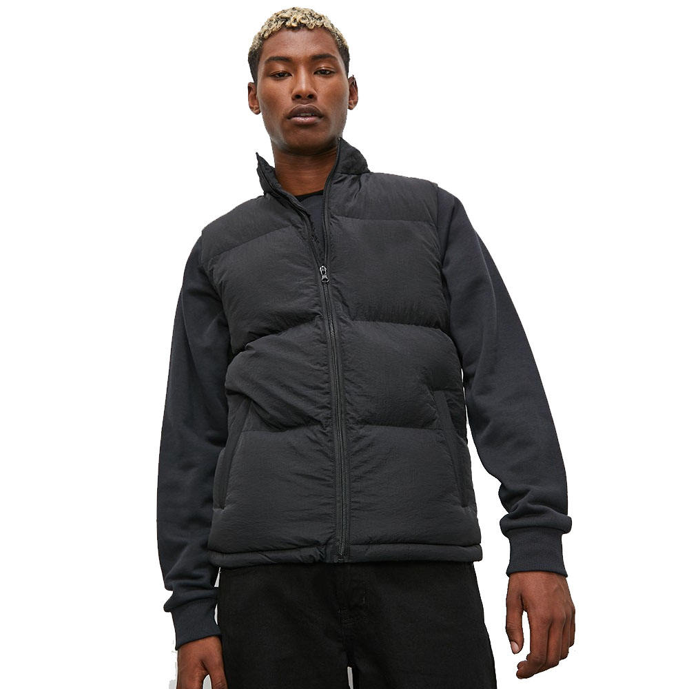 Wholesale Bulk Quantity Men Large Quilted Sleeveless Puffer Jacket for Sale  Available in Black Colour Men Winter Gilets