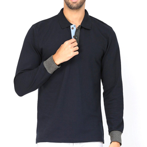 Polo de manga larga de alta calidad para hombre de primavera y otoño, nueva ropa de calle de moda de lujo, Polo con logotipo personalizado - Product Image 1