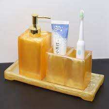 Resin <b>Bathroom</b> Household Luxury for Hotel Resin <b>Bathroom</b> Accessories Set and Hot Sale <b>Product</b> Free Sample - Product Image 4