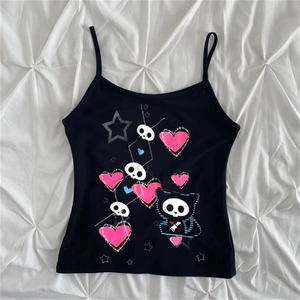 Femmes Vintage Punk Noir Crop Tops Nouvelle Mode Jersey T-Shirt avec Lettres Imprimer Streetwear Bébé Tee avec Manches Courtes - Product Image 5