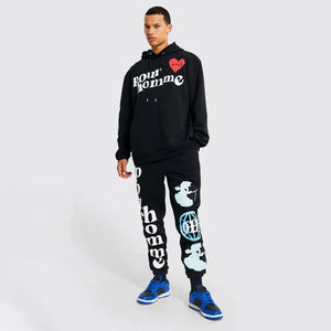 2024 High Quality Puff Printed Men's Fleece <b>Track</b> Suit Breathable Plus Size Custom Logo Plain Solid Color for Adults for Winter - Product Image 6