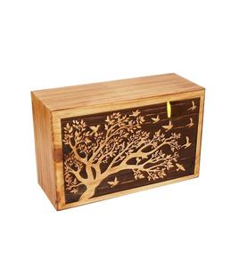 กล่องไม้โกลนฝังศพสําหรับเถ้ามนุษย์ผู้ใหญ่ขนาดใหญ่ - โกลนฝังศพสําหรับColumbarium - (250 ลูกบาศก์นิ้วBirdบิน) - Product Image 5