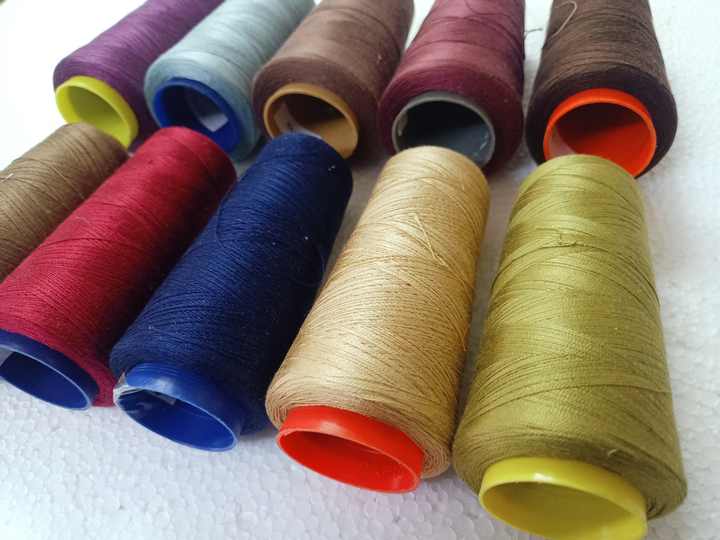 Custom Made Reeled Mulberry Silk Yarn in  50 Gram Cones Ideal for Embroidery Suitable for Resale in Blue Red Brown and Silver