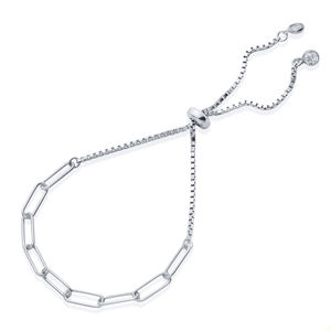 Cube <b>Chain</b> Shape Paper Clip Design Elegant Turkish Handmade 925 Sterling <b>Silver</b> Gold Plated Gift Party <b>Bracelet</b> - Product Image 5