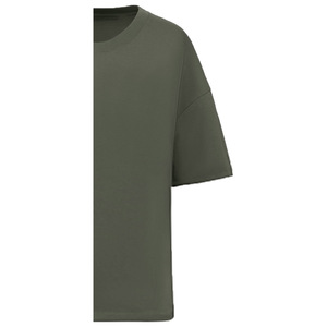 Camiseta Larga de Manga Corta con Cuello Redondo y Bordado para Mujer, Talla Grande, 100% Algodón Orgánico, 220g, Transpirable, Ecológica, Informal - Product Image 5