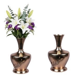 Florero de Metal Dorado de Diseño Moderno con Diseño Floral en Relieve para Decoración del Hogar, Bodas, Arreglos Florales, Regalo al por Mayor - Product Image 3