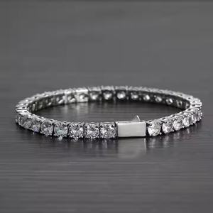 Bracelet de tennis élégant de 5.00mm en diamant cultivé en laboratoire en argent/or 10 carats étincelle sans conflit pour les femmes parfait pour les anniversaires - Product Image 2