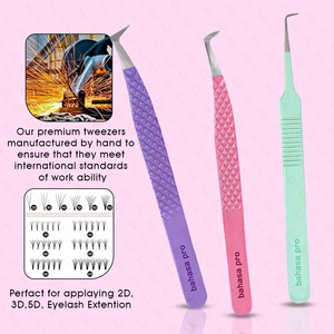 OEM ODM Fiber Tip Tweezers Set Custom Lash Tweezers Custom Logo and Packaging Manufacturer by Bahasa Pro - Product Image 3
