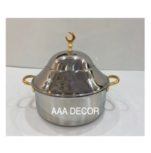 Plato de frotamiento de metal de acero hecho a mano Hotel Cocina Catering Uso de servicio Plato de frotamiento Chapado en metal a precio asequible - Product Image 3