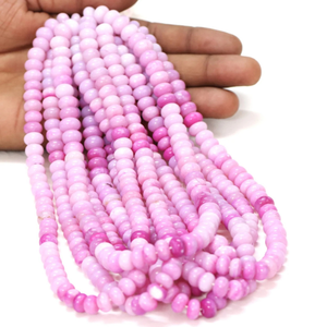 Cuentas de Ópalo Rosa Lila: Piedra Preciosa Redonda con Sombreado AAA, 7-10 mm - Product Image 1