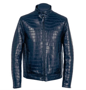 Chaqueta de béisbol bomber de cuero para hombre, estilo universitario, con logotipo bordado personalizado, de lona, cortavientos, transpirable, ecológica, con cuello alto. - Product Image 3