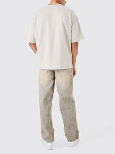 OEM 2026 Vente en gros sur mesure de jeans pour hommes en denim rigide teinté de haute qualité, dernier design, ample - Product Image 2