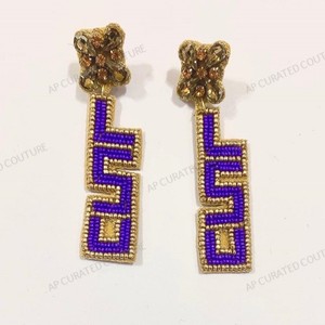 Pendiente de equipo personalizado de trabajo hecho a mano indio Colección de Venta caliente Pendientes colgantes de gota con cuentas - Product Image 6