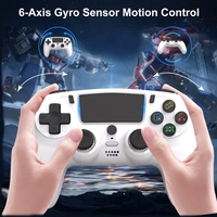 Manette de jeu sans fil BT à double vibration et détection de mouvement six axes pour jeux PS5 avec fonction tactile légère