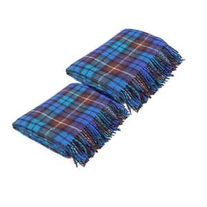 Manta de lana azul Buchanan de grado superior, acogedora, asequible, directa del fabricante indio - Product Image 4