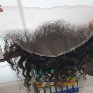 Orden a granel en línea Frontal 13x4 para encaje Marrón claro Pelucas de cabello humano de encaje Enredado Grado libre Virgen Remy Hair Good End Long - Product Image 4
