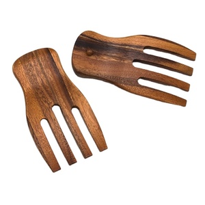 Serviette à salade en bois d'acacia/manguier avec un beau design fait à la main Utilisations multifonctionnelles Maison Hôtel Restaurant - Product Image 3