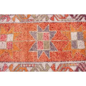Alfombra turca vintage, alfombra de pasillo de 3x9.9 pies, alfombra con motivos de plantas y árboles en rojo anaranjado - Product Image 4