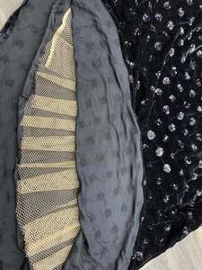 Designer Traditional Style Bridal & Partywear Ensemble New Heavy Black Sequin Work <b>Velvet</b> Lehenga Dupatta Premium Viscose <b>Fabric</b> - Product Image 3