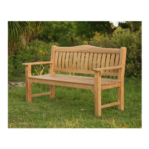 Hoteles Patio Muebles de comedor RAFFLES 150 CM Bancos de patio de madera de teca clásica Natural Durable Uso al aire libre - Product Image 5