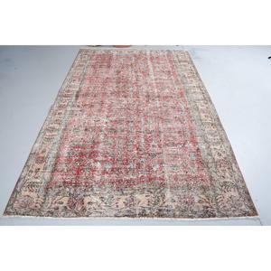 พรมขนาด 5.4x8.6 ฟุต, พรมตุรกีโบราณ, พรมสีแดงไล่เฉด - Product Image 3
